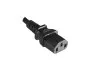 Preview: Power cord Europe CEE 7/7 straight to C13, 1mm², VDE, black, length 3,00m